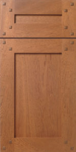 Craftsman / Shaker Style Mahogany Cabinet Doors with Walnut Pegs / Buttons from WalzCraft - Allentown S591